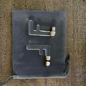 Acrylic Earrings FF dangle design.